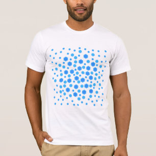 Camiseta Teste padrão azul dos hexágonos