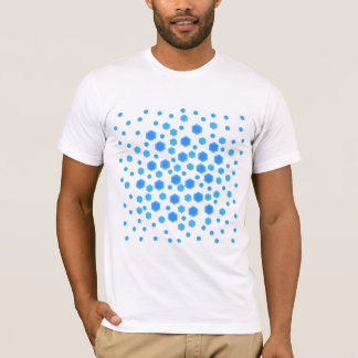 Camiseta Teste padrão azul dos hexágonos