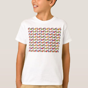 Camiseta teste padrão colorido das bicicletas