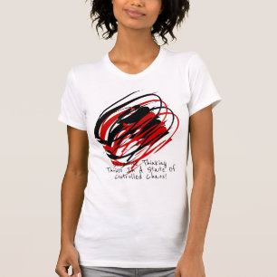 Camiseta Teste padrão controlado do design do pensamento