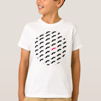 Camiseta Teste padrão cor-de-rosa e preto feminino