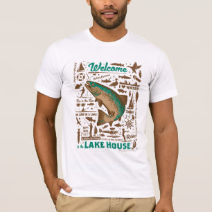 Camiseta Teste padrão da casa do lago