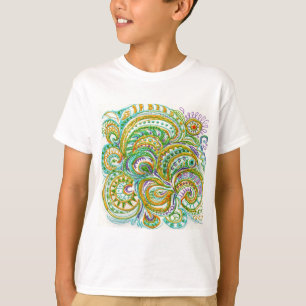 Camiseta Teste padrão da fantasia da arte popular