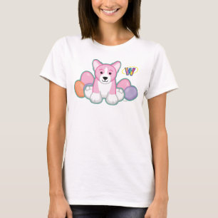 Camiseta Teste padrão do Corgi do primavera de Lil