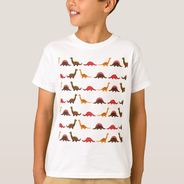 Camiseta teste padrão do dinossauro (Frente)