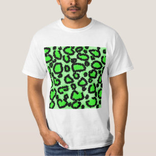 Camiseta Teste padrão do impressão do leopardo do preto e