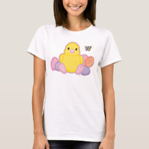 Camiseta Teste padrão do pintinho do primavera de Lil