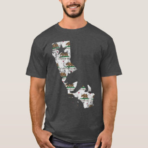 Camiseta Teste padrão do urso da bandeira do estado de