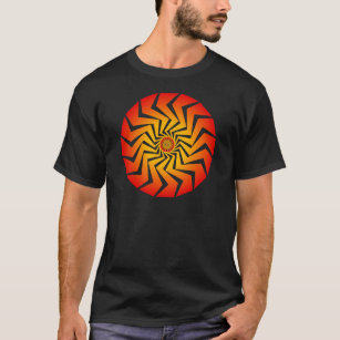 Camiseta Teste padrão espiral psicadélico: Arte do vetor: