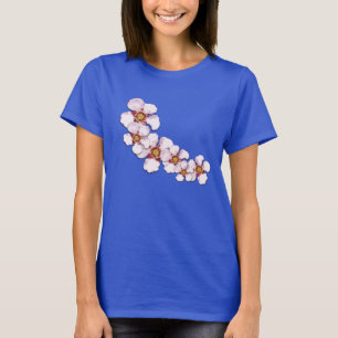 Camiseta Teste padrão floral da flor de Teatree do