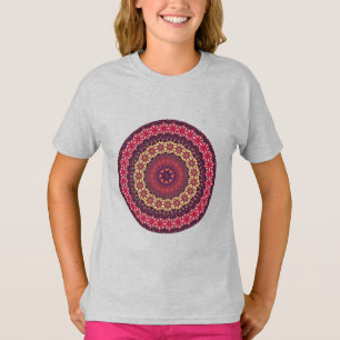 Camiseta Teste padrão floral étnico abstrato colorido da