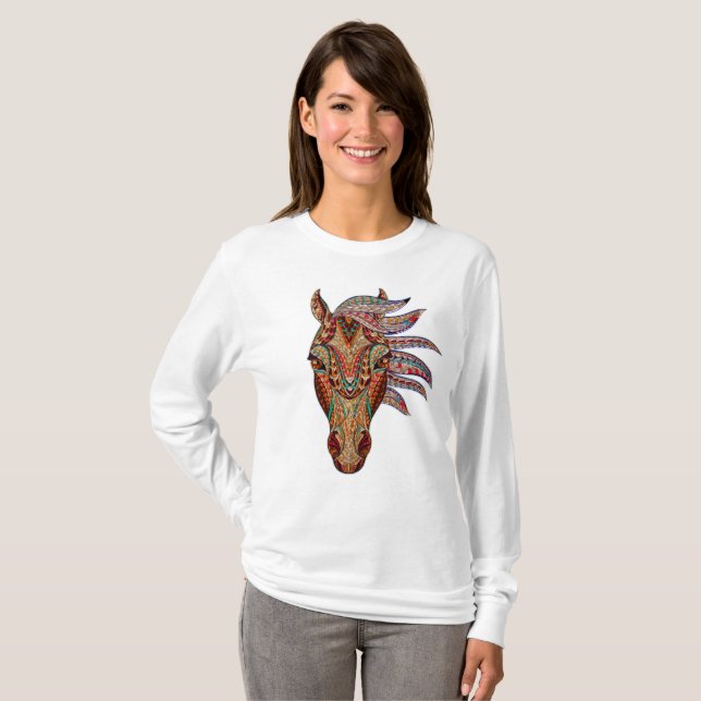 Camiseta teste padrão geométrico do animal do fractal do (Frente Completa)