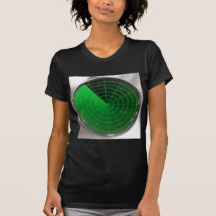 Camiseta teste padrão verde do radar