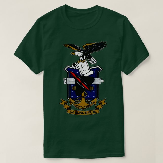 Camiseta Teste piloto Escola USNTPS Crest  (Frente do Design)
