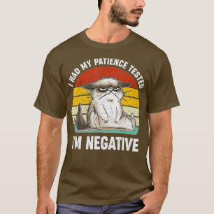 Camiseta Testei Minha Paciência, Eu Sou Negativo, Engraçado