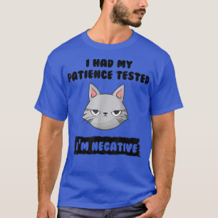 Camiseta Testei minha paciência, sou um Gato Engraçado Nega