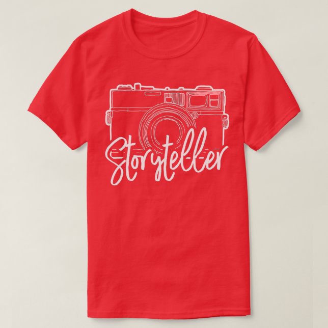 Camiseta Testemunha De Fotografia Cura Com Câmera (Frente do Design)