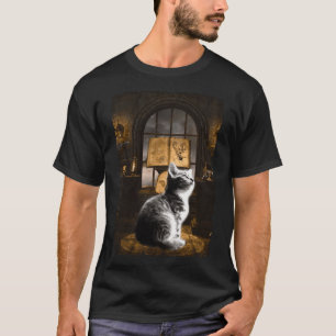 Camiseta Testemunha de Gato Aestésico Gatinho de Bruxa Art