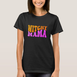 Camiseta Testemunha Mama Orange & Pink, em preto