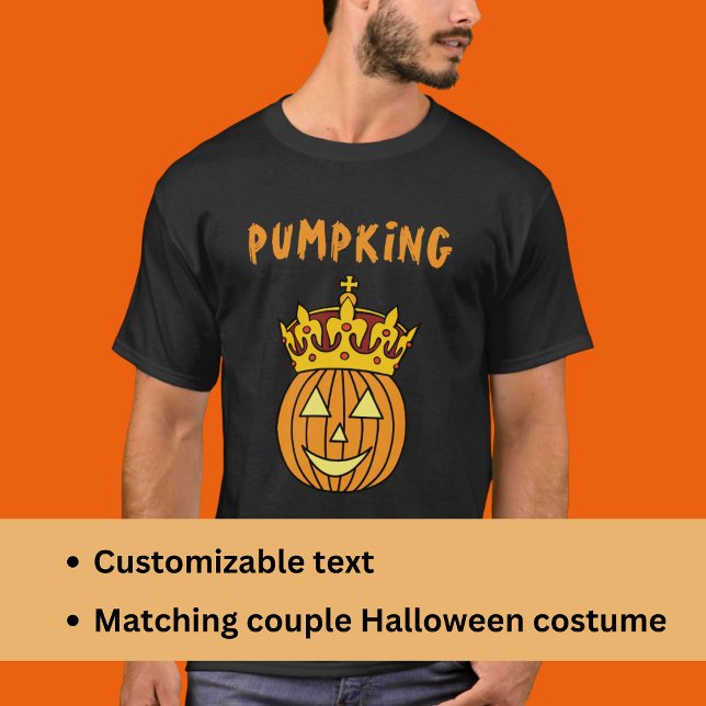 Camiseta Testemunha Rei Pumpkin Casal do Halloween (Criador carregado)