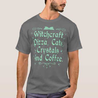 Camiseta Testemunhas de Pizza Cristais e Café Wiccan Wit