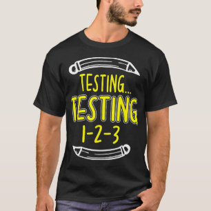 Camiseta Testes de Dia de Teste Bonito para Professores Mul