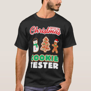 Camiseta Testor de Biscoito de Natal T Xmas Cute Toddl
