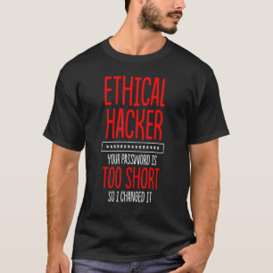 Camiseta Testor de Caneta 8 da Cybersecurity do Hacker Étic