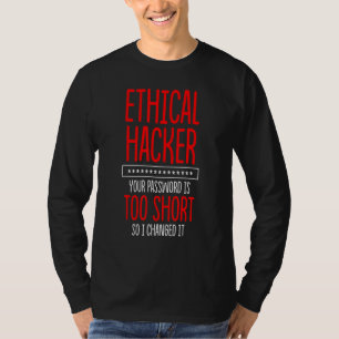 Camiseta Testor de Caneta 8 da Cybersecurity do Hacker Étic
