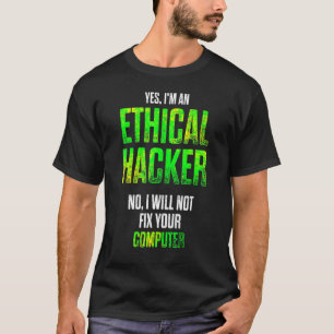 Camiseta Testor de Caneta de ti para cibersegurança do hack