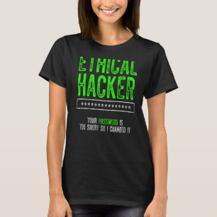 Camiseta Testor de Caneta de ti para cibersegurança do hack
