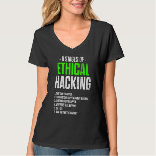 Camiseta Testor de Caneta de ti para cibersegurança do hack