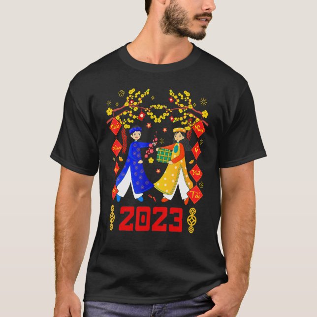 Camiseta Tet 2023 Chuc Mung Nam Moi Vietnamse Lunar New Yea (Frente)