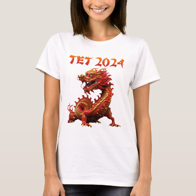Camiseta Tet 2024 Year of the Dragon Vietnamese New Year (Frente)