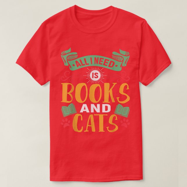 Camiseta Tet Desi De Leitura Do Livro Do Lover Do Gato (Frente do Design)