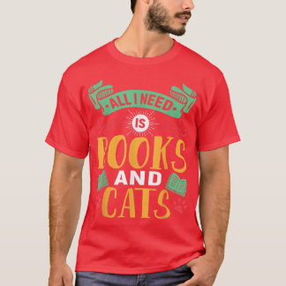 Camiseta Tet Desi De Leitura Do Livro Do Lover Do Gato