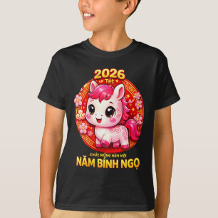 Camiseta Tet feminino 2026 chuc mung nam moi xuan binh ngo