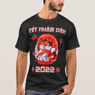 Camiseta Tet Nham Dan 2022 Vietnamita Lunar Novo Ano Clothi