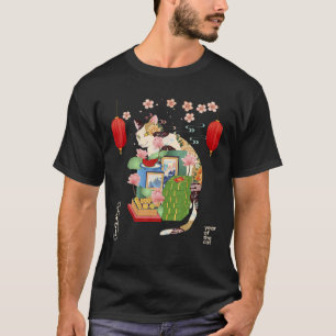 Camiseta Tet Viet Lucky Money Red Envelope Pocket Ano Gato