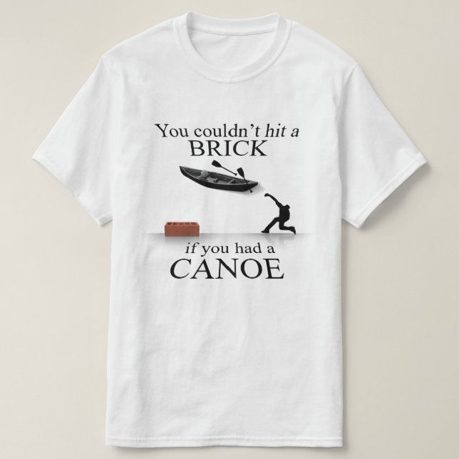 Camiseta teta de canoa de tijolo (Frente do Design)