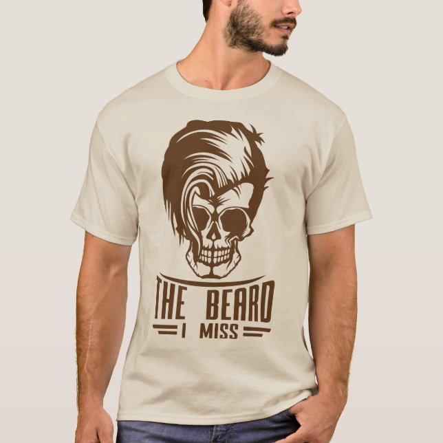 Camiseta tete de mort citation hipster beard miss coiffure  (Frente)