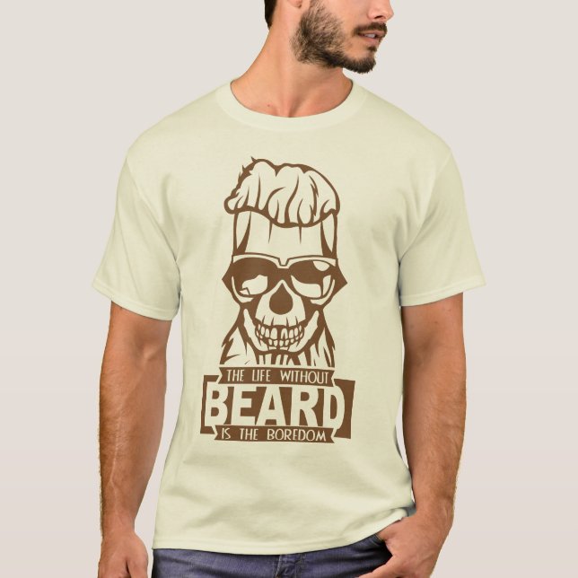 Camiseta tete de mort citation hipster life without beard b (Frente)