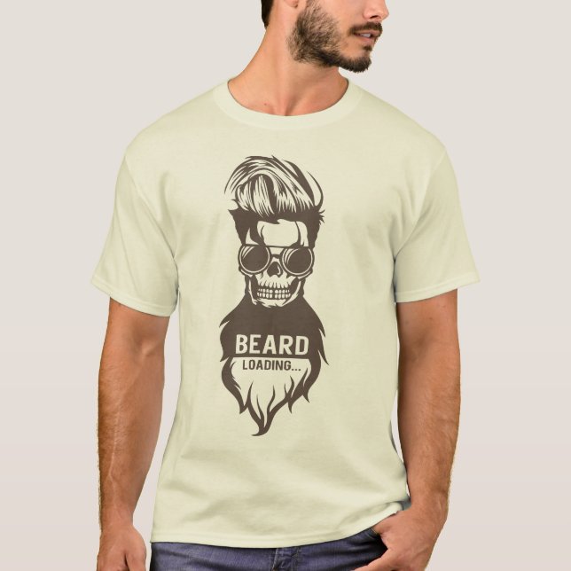 Camiseta tete de mort hipster citation barbu beard loading  (Frente)