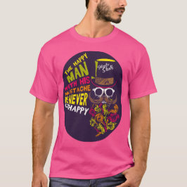 Camiseta tete de mort hipster citation happy man mustache n