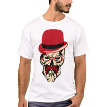 tete de mort moustache hipster lunette crane