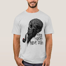 Camiseta tete de mort real hipster have brain crane skull p