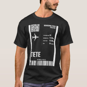 Camiseta Tete Moçambique Embarque Via de Bilhete da Companh