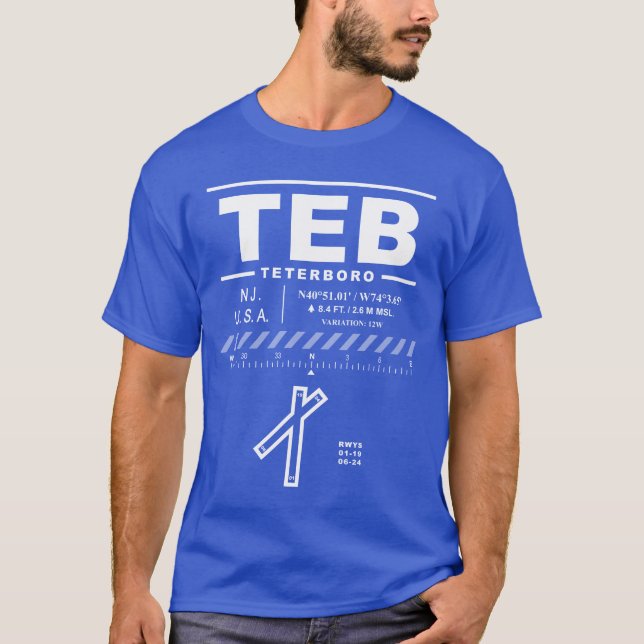 Camiseta Teterboro Airport TEB T-Shirt (Frente)