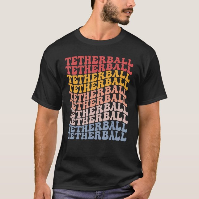 Camiseta Tetherball Groovy Retro Sports (Frente)