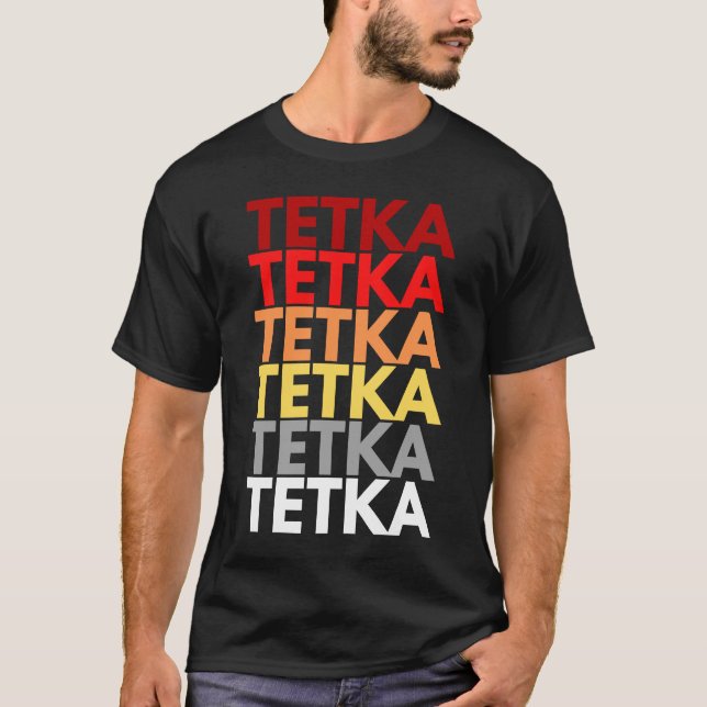 Camiseta Tetka colorida na tia croata em Tetka croata (Frente)